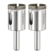 2pcs Diamond Drill Bit Hole Saw 7/8"(22mm) Tile Core Cutting Drilling Tool