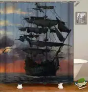 Lots Of Black Clouds 3D Shower Curtain Polyester Bathroom Decor Waterproof