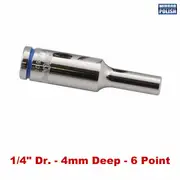 Kincrome K26500 - Deep Socket 4mm 1/4" Drive (Mirror Polish)