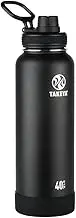 Takeya Actives Insulated Steel Bottle Onyx 1200ml Spout Lid
