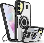 [Tuvror] Samsung Galaxy A35 5G / 4G Case with Kickstand [360° Rotating Ring and Kickstand] Heavy Duty Shockproof Protective Case for Samsung A35 White