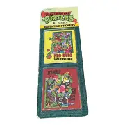 Vintage Teenage Mutant Ninja Turtles TMNT 1993 10 Jumbo Valentines Stickers