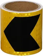 Reflective Tape， Reflective Tape Warnig Reflective Tape Marking Tape Self-Adhesive Opposite Arrow Car Sticker 2.7 Meters*10 cm(Yellow+Black a)