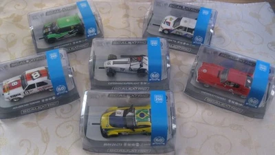 Scalextric 60 Years Special Edition Packaging Cars. Complete Set