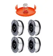 Set of 6 AF100 Weed Eater Spool 30ft 0.065 Inches Line for Black And Decker AF100 Trimmers Includes 4 Replacement Spools and 1 Trimmer Caps