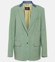 [Etro] Etro Houndstooth blazer AU 10 green