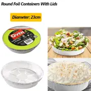 Aluminium Foil Trays With Lid Oven Baking BBQ Takeaway Catering Container Bulk