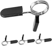 BIUDECO 4pcs Barbell Clamp Collars for Men's Gym Training Barbell Collars Dumbbell Clamps Weightlifting Accessories Dumbbell Spring Clip