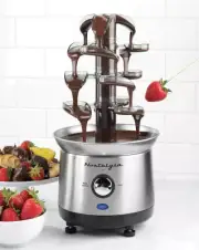 Fountain Fondue Chocolate Cascading Machine Stainless Tier Steel Cheese Sauce