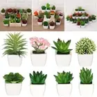 Home Decor Bonsai Artificial Mini Plants Floral Craft Succulents Fake Flowers