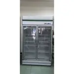 中古冷凍尖兵雙門玻璃冷藏冰箱 雙門玻璃展示冰箱 玻璃冰箱