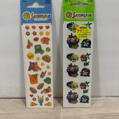 Vintage Sandylion Gems And Prismatic Sticker Sheets