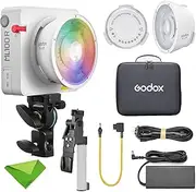 Godox ML100R Kit1 Full-Color LED Video Light CCT 1800K-10000K FX Mode 14 CRI :95 TLCI :95, for Daily Portrait Photography Outdoor Mobile Shooting, and Indoor Lighting