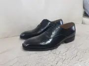 Notch Men's Superb Black Leather Plain Oxford Lace up Smart Casual Shoes