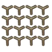 Metal Box Corner Protectors Edge Guard Protector 33x33x33mm Bronze Tone 16pcs
