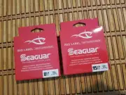 LOT 2 Seaguar Red Label 100% Fluorocarbon clear 1-8 LB 1-15 LB 200 YD.