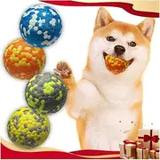 Dog Balls, Indestructible Tennis Balls for Dogs, Durable Bouncy Dog Toy Balls for Aggressive Chewers, Interactive Dog Toys for Fetch Game, Lightweight Floating Dog Water Toy (4 Pack)