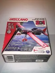 NEW Open Meccano Engineering & Robotics Metal 2 in 1 Stunt Plane Model Kit