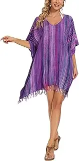 [Beautybatik] Boho Stripe Caftan Kaftan Women Tunic Top Blouse Plus Size to