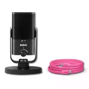 Rode NT-USB Mini Mic + SC17-Pink USB-C to USB-C Cable (5') for Podcasting
