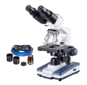 AmScope 40X-2000X LED Digital Binocular Compound Microscope w 3D Stage + Camera