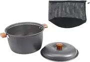 Folpus Camping Soup Pot Outdoor Cooking Pot Portable Cooking Gear Utensils Picnic Stockpot Cookware for Backpacking Picnic Hiking