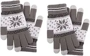 DOITOOL 2 Pair Thick Knit Gloves Cycling Glove Skiing Gloves Knitted Gloves Winter Gloves Cold Weather Gloves Sports Gloves Simple Warm Gloves Anti-slip Gloves Fashion Gloves Work Touch