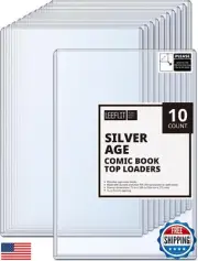 LEEFLIT Silver Age Comic Book Top Loaders - Toploader Hard Plastic for Storag