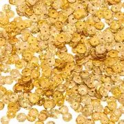Loose Sequins 2800Pcs Cup Embroidery Sequins for Crafts Sewing,Laser Gold