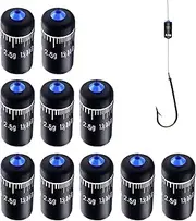 Drop Shot Rigs for Bass Fishing, 10X Lead Skinny Sturdy Fishing Weights Sinkers, Multifunctional Drop Shot Rig with Scale, Precise Fishing Gear Accessories for Freshwater, Saltwater