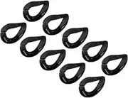 uxcell Acrylic Link Rings, 35mm Quick Linking C-Clips Hooks for Purse Bag Chain, DIY Craft Making, Black 16Pcs
