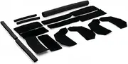 17PCS Hard Top Seal Kit Rain Leakage Foam Blocker Repair Set Compatible with Jeep Wrangler JK JKU 2007-2017 Car Roof Leak Sealing Repair Kit Interior Accessories