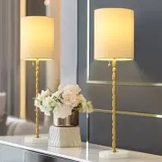 28.5" Modern Minimalist Buffet Lamp Set of 2,Brass Elegant Tall Table Lamps