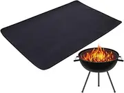 Fire Pit Mat - BBQ Fireproof Heat-Proof Pad | Outdoor Flame Resistant Mat | Waterproof Heat-Resistant Non-Slip Pad Blanket for Camping Grill Kitchen Deck Ground Garden Outside Picnic