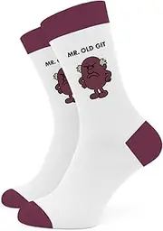 [SC Products] Mr Old Mens Funny Socks | Size 6-12 Cotton Novelty Grandad Socks for Dad Funny Gifts for Men | Fathers Day Presents for Dad | Joke Presents for Grandad Stocking Fillers Secret Santa