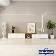 TV Stand Unit Storage Cabinet Extendable Entertainment Television Console Table