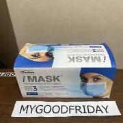 3Ply iMask Blue Premium non-woven Earloop 50 Face Mask ASTM Level 3 BFE&PFE ≥98%