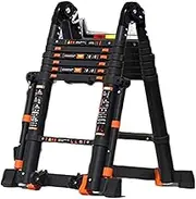 Telescopic Ladder Queiting Multi-Purpose Aluminium Telescopic Ladder Extendable Portable Folding Ladder A Frame (Size : 3.9M+3.9M(12.7FT)) Beauty Comes