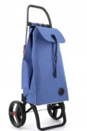 Rolser I-Max Tweed 2 Wheel Foldable Shopping Trolley 41" H x 16" W x 12" D Blue
