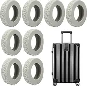[Generic] Luggage Wheel Covers, Luggage Wheel Protector - Silicone Suitcase Wheel Protector | Protective Covers for Hand Luggage Wheels and Chair Wheels, 8X Luggage Covers
