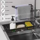 Sink Caddy Stainless Steel Over Sink Drying Rack Telescopic Over Sink ZhuMx