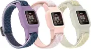 Vanet 3 Pack Compatible with Garmin Vivofit Jr 3 Bands, Soft Silicone Sport Breathable Bands Adjustable Replacement