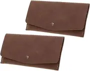 [Healeved] Card Holders Wallet Vintage Card Holders Case 2pcs Wallet Compact and Portable Design