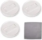 4" Clear Piano Caster Cups for Grand Piano and Baby Grand Piano by Blue Akilades - 3 Pack Invisible Design with Dust Cloth
