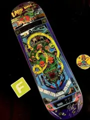 RARE SIGNED Sam Hitz Larb Vomit Ball Creature Skateboard Deck Pinball Barf Comic