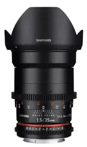 Samyang 35mm T1.5 f1.4 AS UMC II Wide Cine Lens Sony FE SYDS35M-NEX