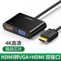 在飛比找Yahoo!奇摩拍賣優惠-下殺-hdmi轉vga雙接口Micro微型hdmi轉換器接頭