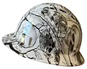 White Skull Full Brim Hard Hat with with Fas-trac Suspension