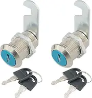 FMHXG 2PCS Cabinet Cam Lock Set Cam Lock for Mailbox Tin Cabinet Replacement Lock Core for File Drawers Dressing Table 25mm Universal Opening Hardware Accessories