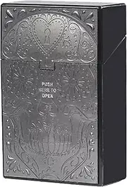 [Lorxilar] Cigarette Case Plastic King Size 85mm 20 Capcity Portable Cigarette Case Holder for Women Men,One Size,Grey
